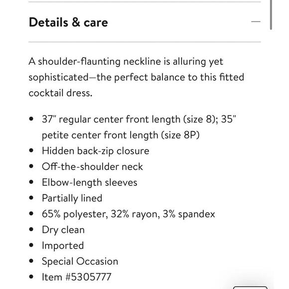 Vince Camuto Off Shoulder Popover Cocktail Dress Black Size 6 Elegant Event LBD - Picture 8 of 14